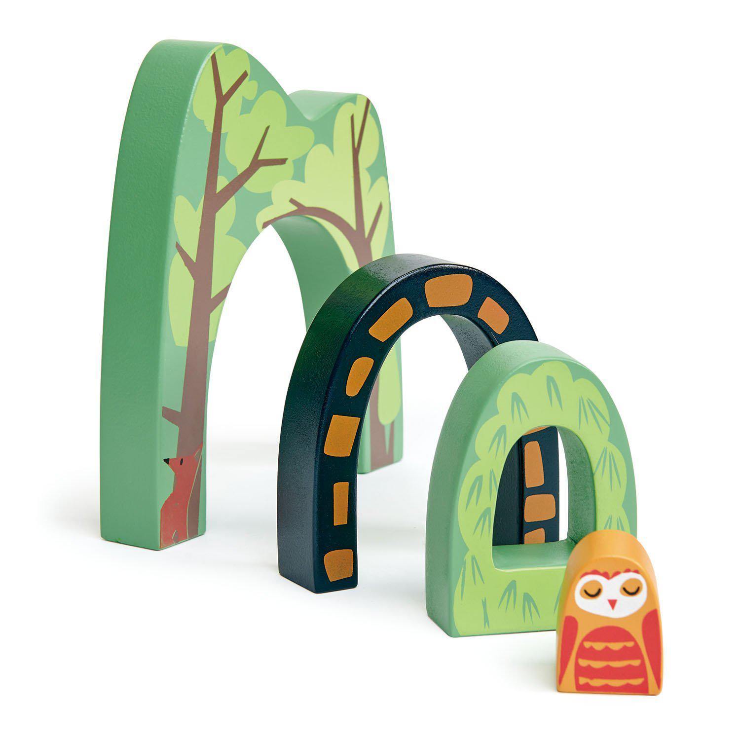 Tunel în pădure, din lemn premium - Forest Tunnels - Tender Leaf Toys-Tender Leaf Toys-1-Jocozaur