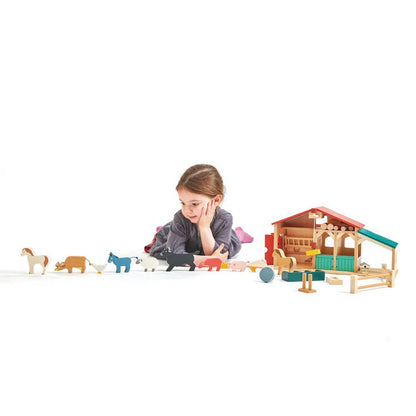 Ferma cu gard din lemn - Tender Leaf Toys Farm - TL8481