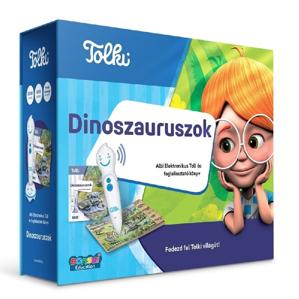 Tolki - Dinoszauruszok szett (könyv +toll) carte interactivă în limba maghiară