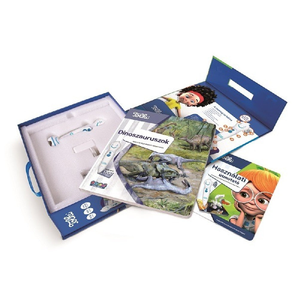 Tolki - Dinoszauruszok szett (könyv +toll) carte interactivă în limba maghiară