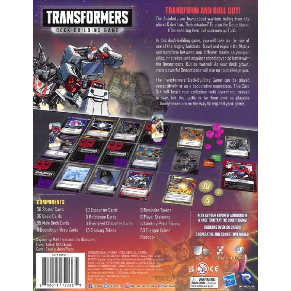 Transformers Deck-Building Game joc de societate în limba engleză