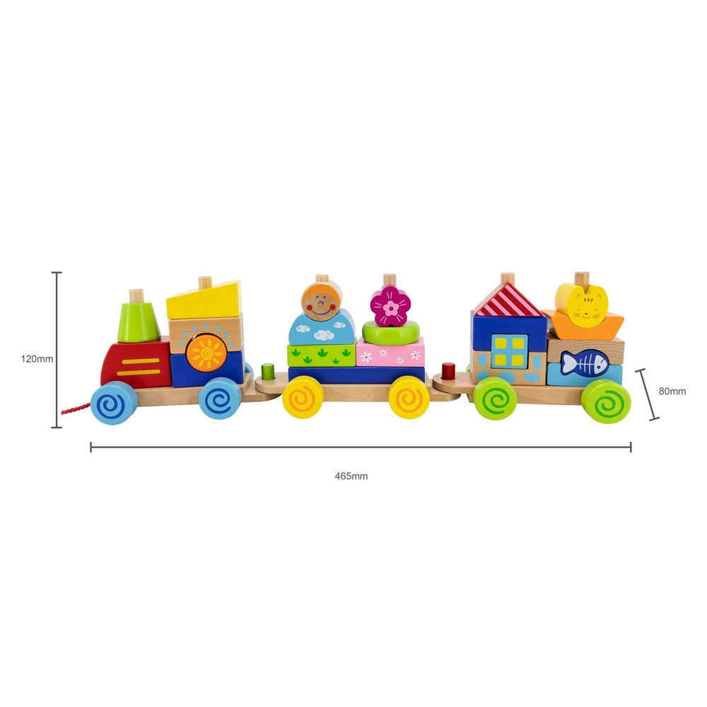 Tren modular colorat din lemn, Viga