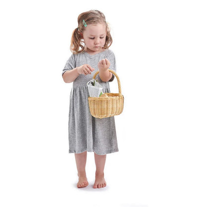 Coș de cumpărături din rachita- Wicker Shopping Basket - Tender Leaf Toys - TL8286