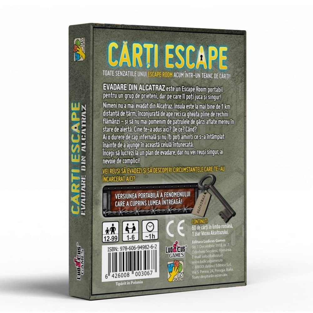 Carti Escape Evadare din Alcatraz - Jocozaur.ro - Omul potrivit la jocul potrivit