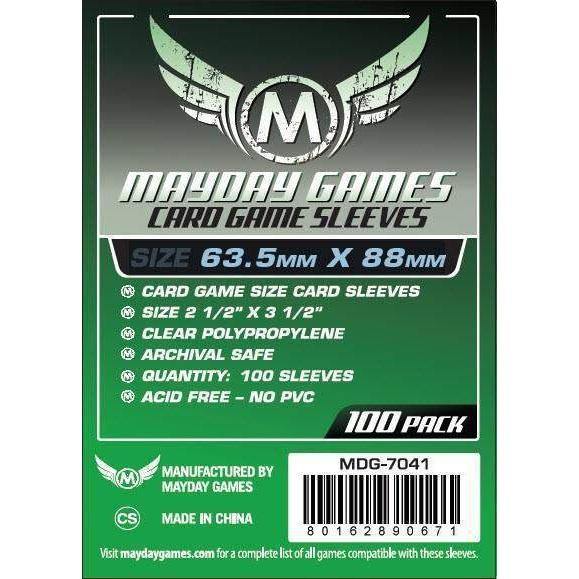 Mayday Card Game Standard Card Sleeves (pack of 100) 63.5mm x 88mm 
