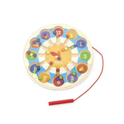 Ceas magnetic din lemn cu bile