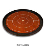 Crokinole, tablă de competiție cu 2 seturi de discuri, culoare cireș–abanos