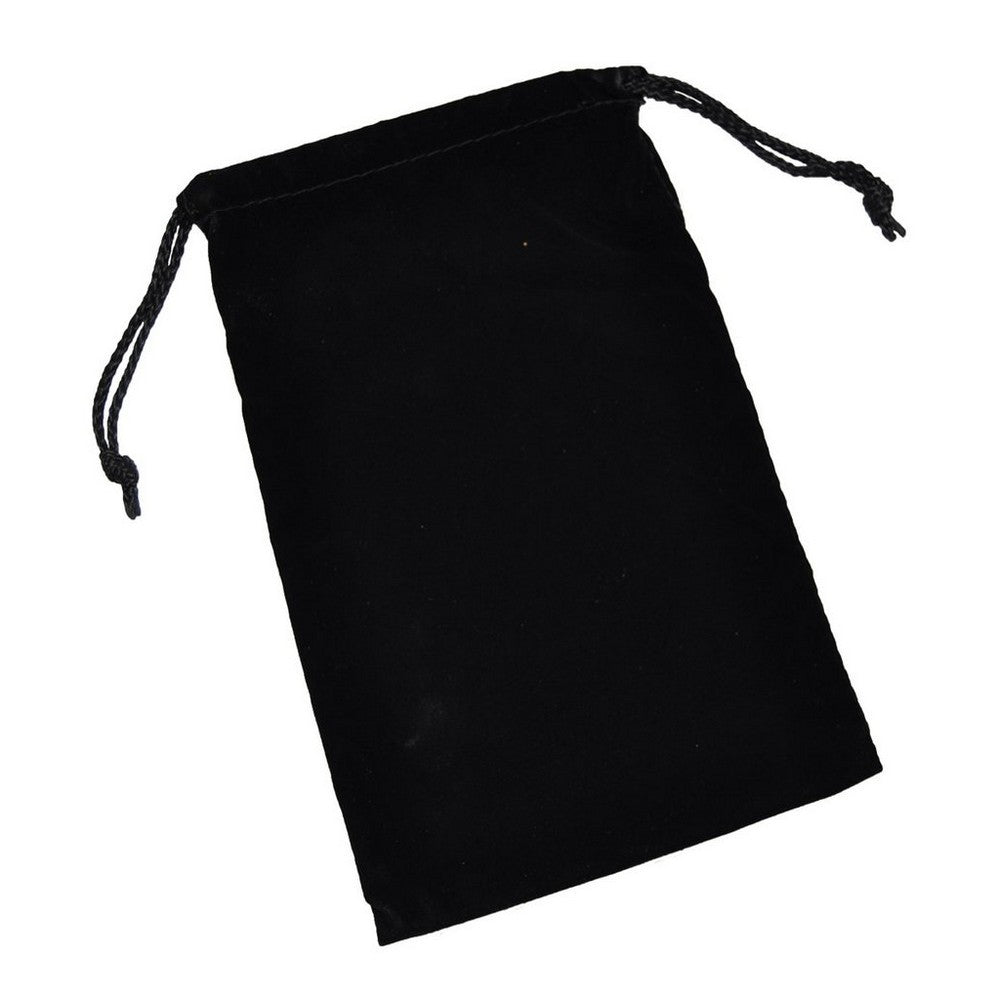 Suede Dice Bag Black 13x18 cm