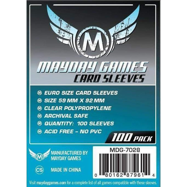 Mayday Euro Standard Card Sleeves (pack of 100) 59mm x 92mm 