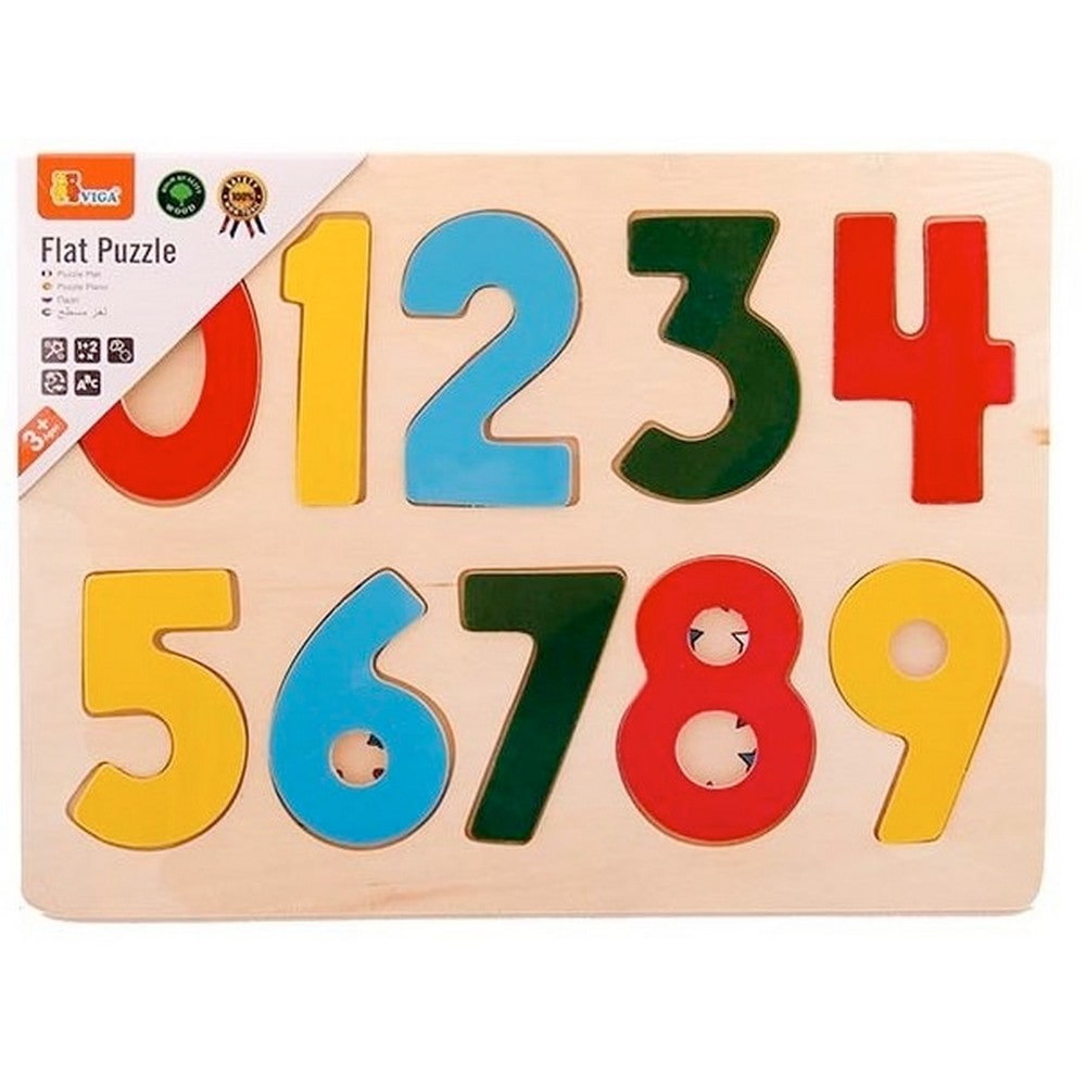 Puzzle cu forme din lemn cu numere