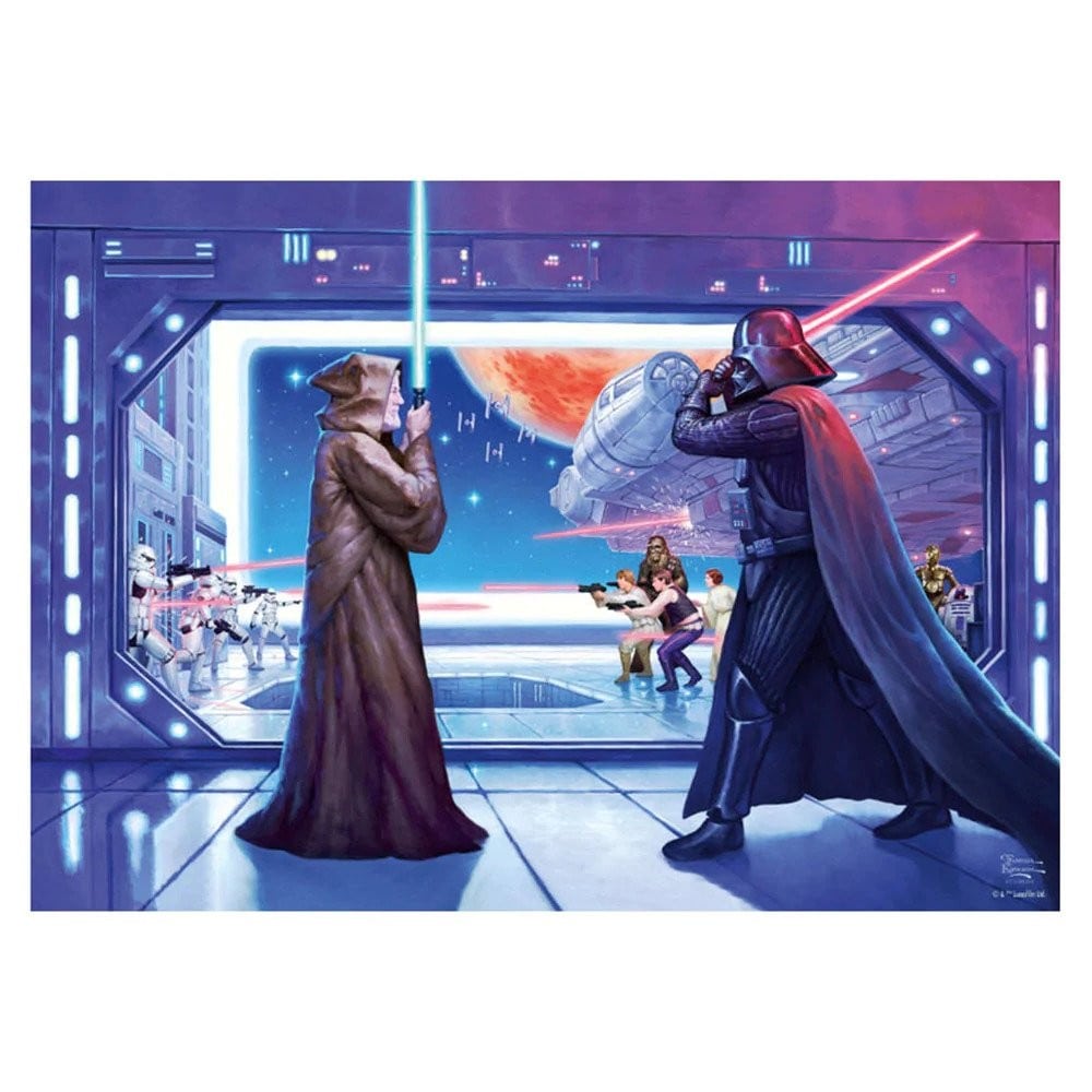 Puzzle 1000 de piese - Thomas Kinkade Star Wars - Ultima bătălie a lui Obi-Wan