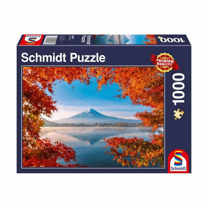 Puzzle 1000 piese Autumn Splendor of Mount Fuji