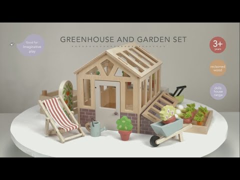 Set Casă de păpuși și grădinar din lemn premium - Tender Leaf Toys