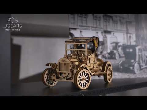 UGEARS - Mașină retro UGR-T, model mecanic