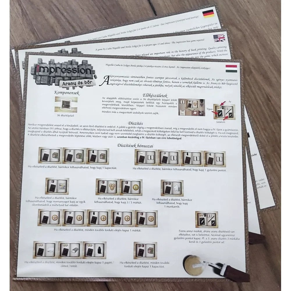 Impression, Kickstarter kiadás joc de societate în limba maghiară