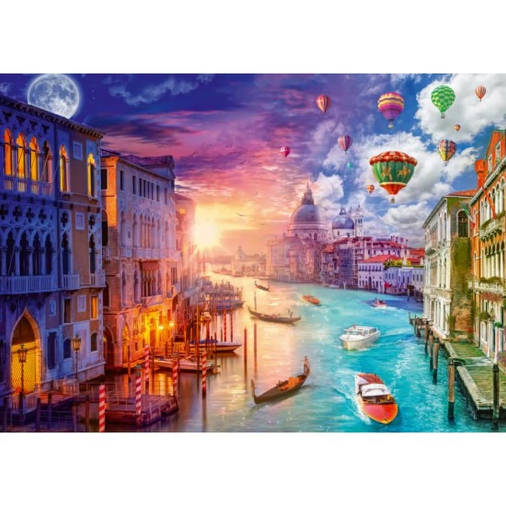 Puzzle 1000 de piese Noapte și Zi, Veneția