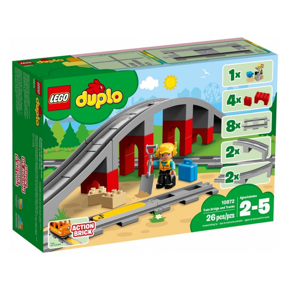 LEGO DUPLO Pod si sine de cale ferata 10872, 26 piese