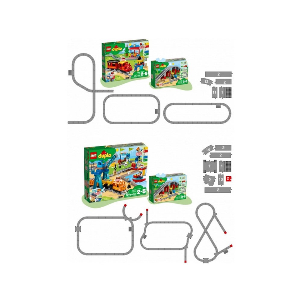 LEGO DUPLO Pod si sine de cale ferata 10872, 26 piese
