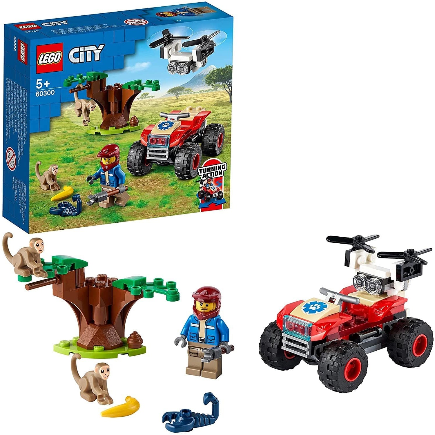 LEGO City -  ATV de salvare a animalelor 60300, 74 piese
