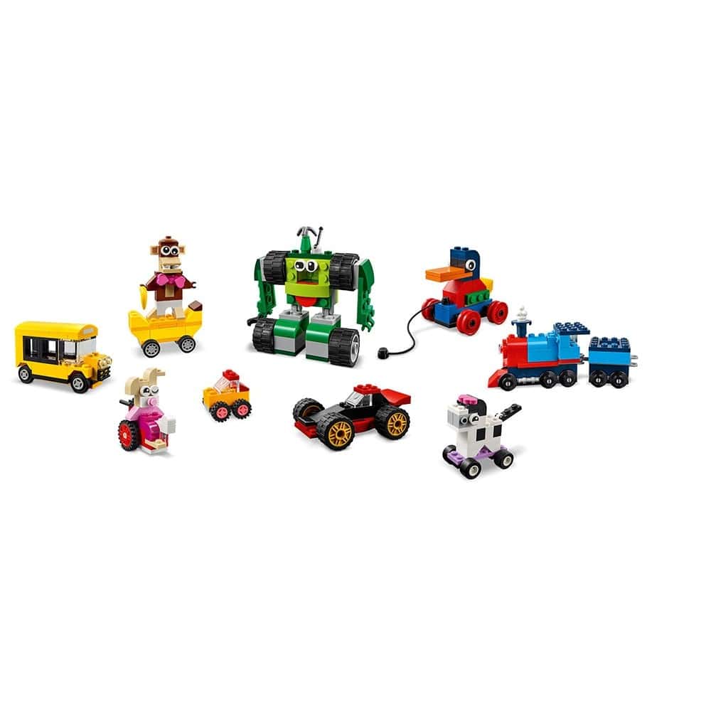 LEGO Classic -  Caramizi si roti 11014, 653 piese