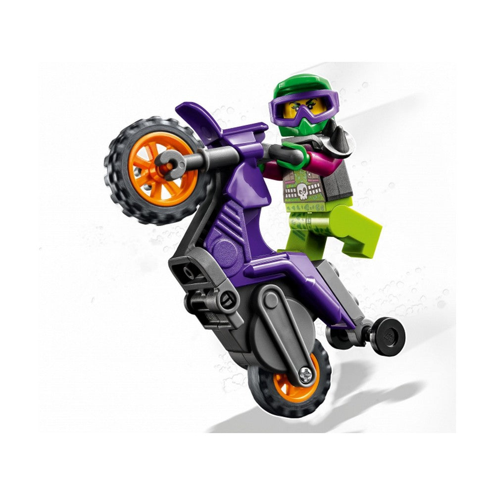 LEGO City -  Motocicleta de cascadorii Wheelie 60296, 14 piese