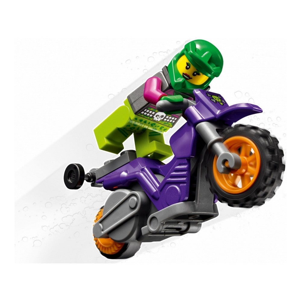 LEGO City -  Motocicleta de cascadorii Wheelie 60296, 14 piese