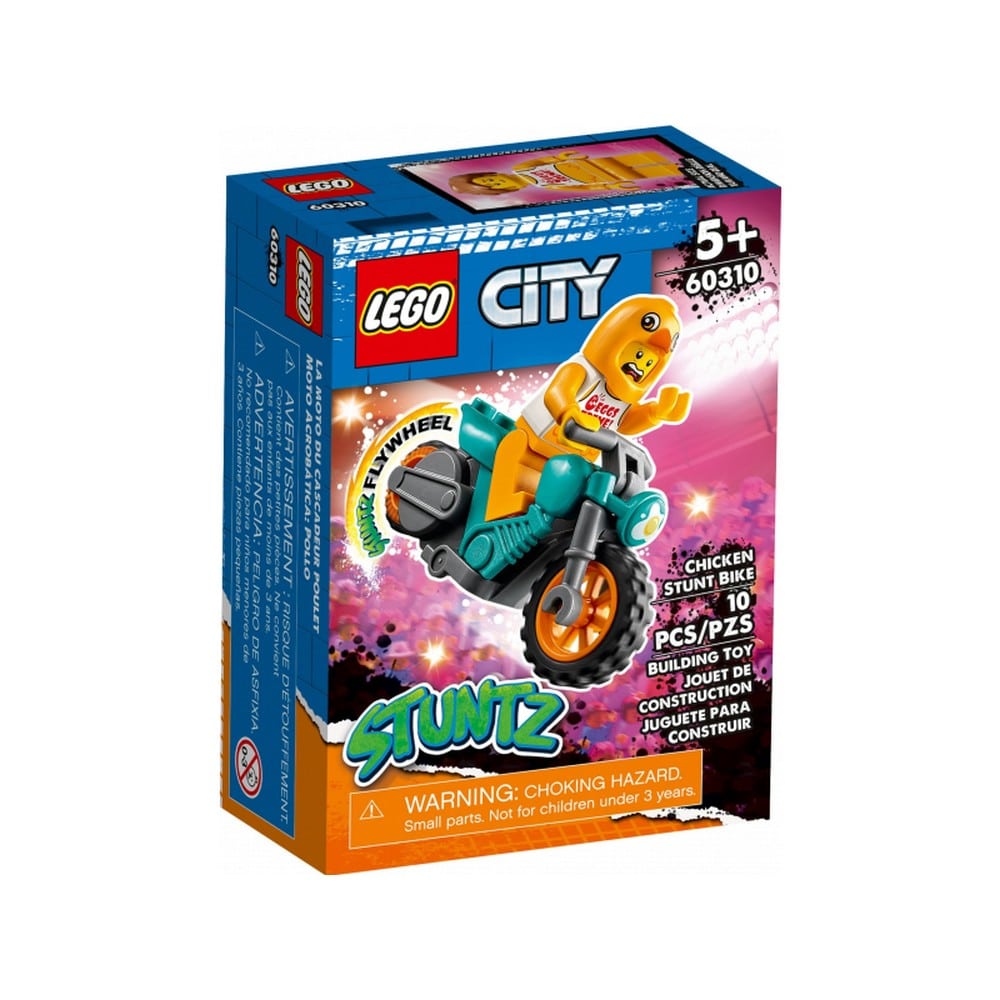 LEGO City -  Motocicleta de cascadorii Gaina 60310, 10 piese
