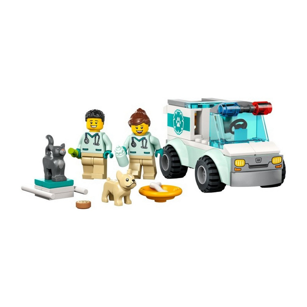 LEGO City -  Ambulanta veterinara 60382, 58 piese