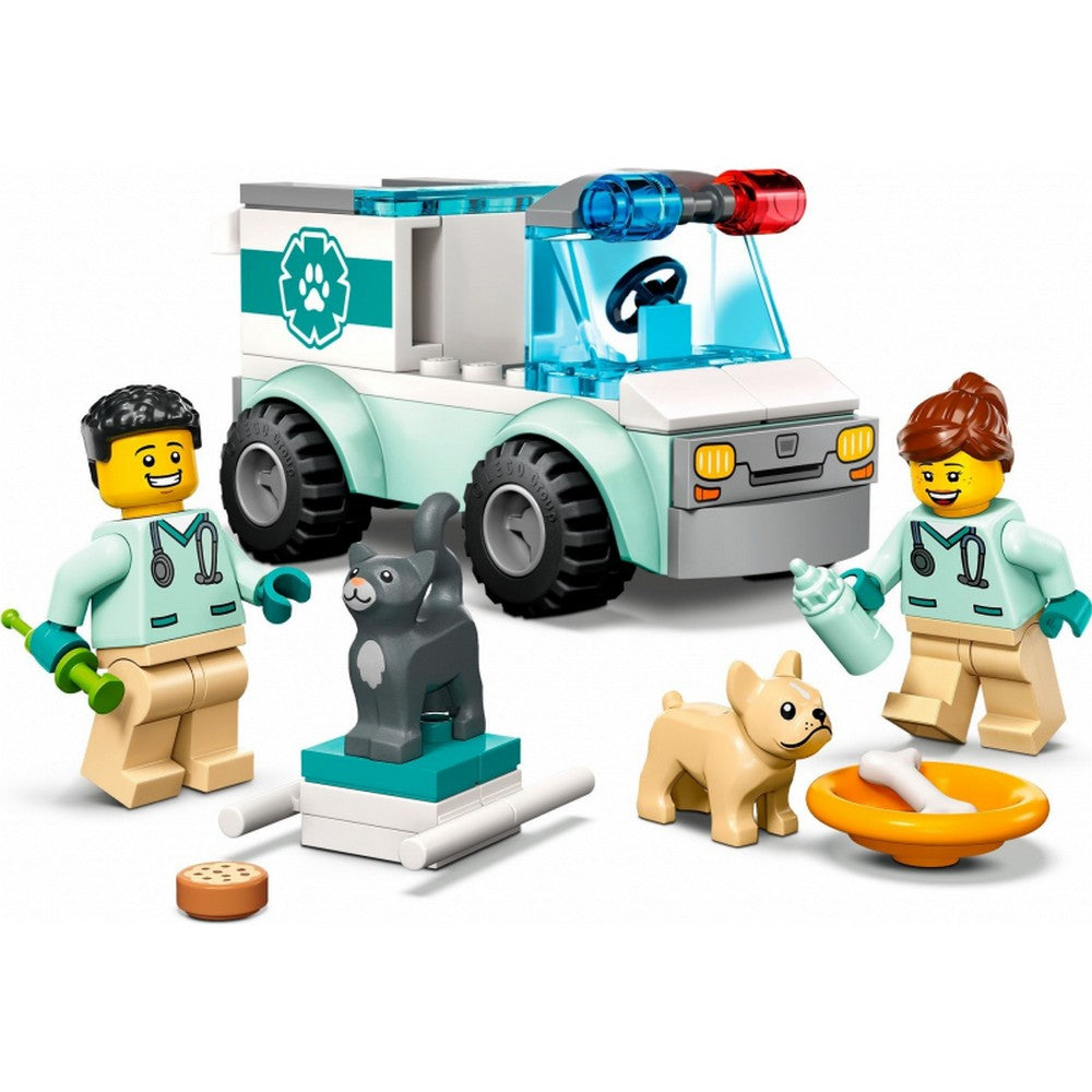 LEGO City -  Ambulanta veterinara 60382, 58 piese