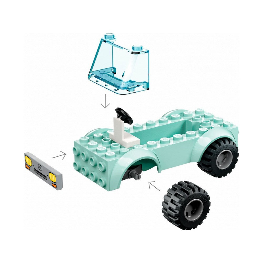 LEGO City -  Ambulanta veterinara 60382, 58 piese