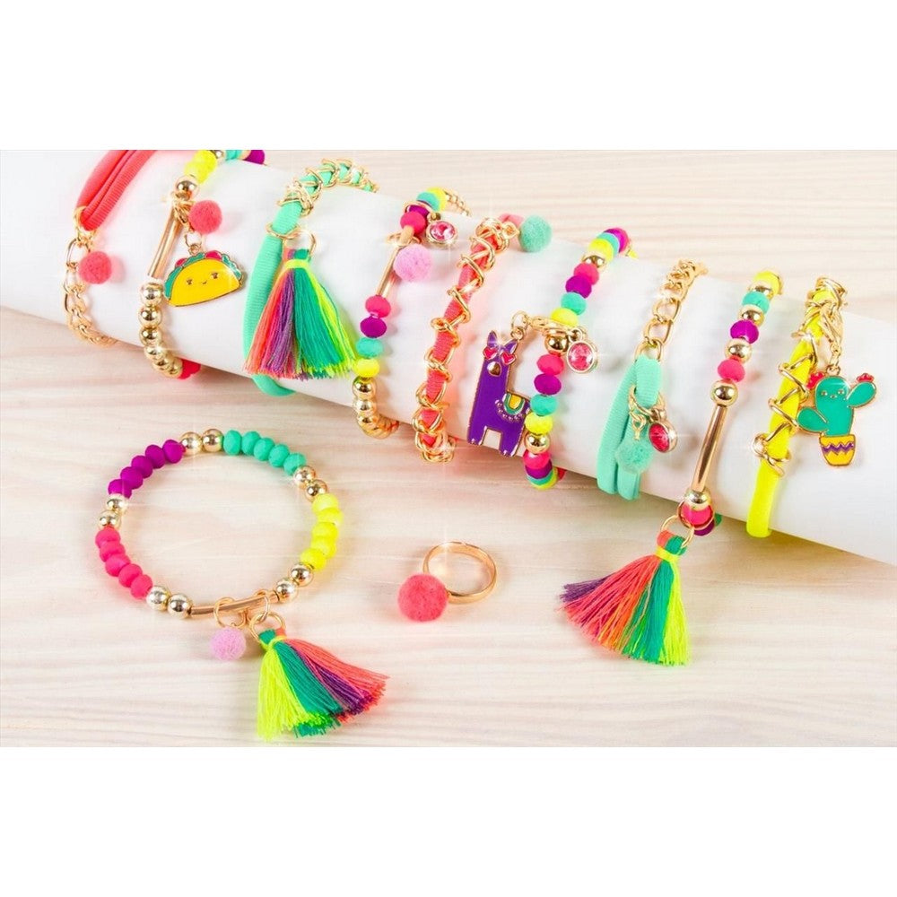 Make It Real - Set de creație brățări, Chic Neon Pom-Pom