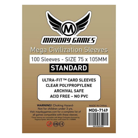 Mayday Standard Mega Civilization Card Sleeves (pack of 100) 75 mm x 105 mm