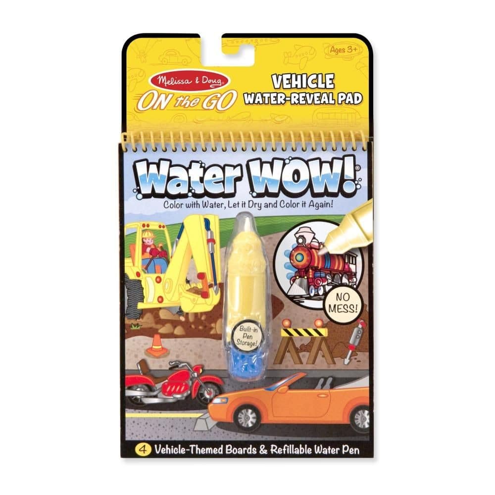 Melissa & Doug - Joc creativ, Desenează cu apă, Vehicule Water WOW