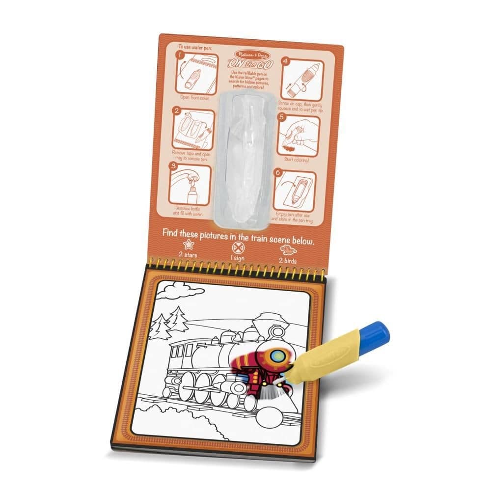 Melissa & Doug - Joc creativ, Desenează cu apă, Vehicule Water WOW