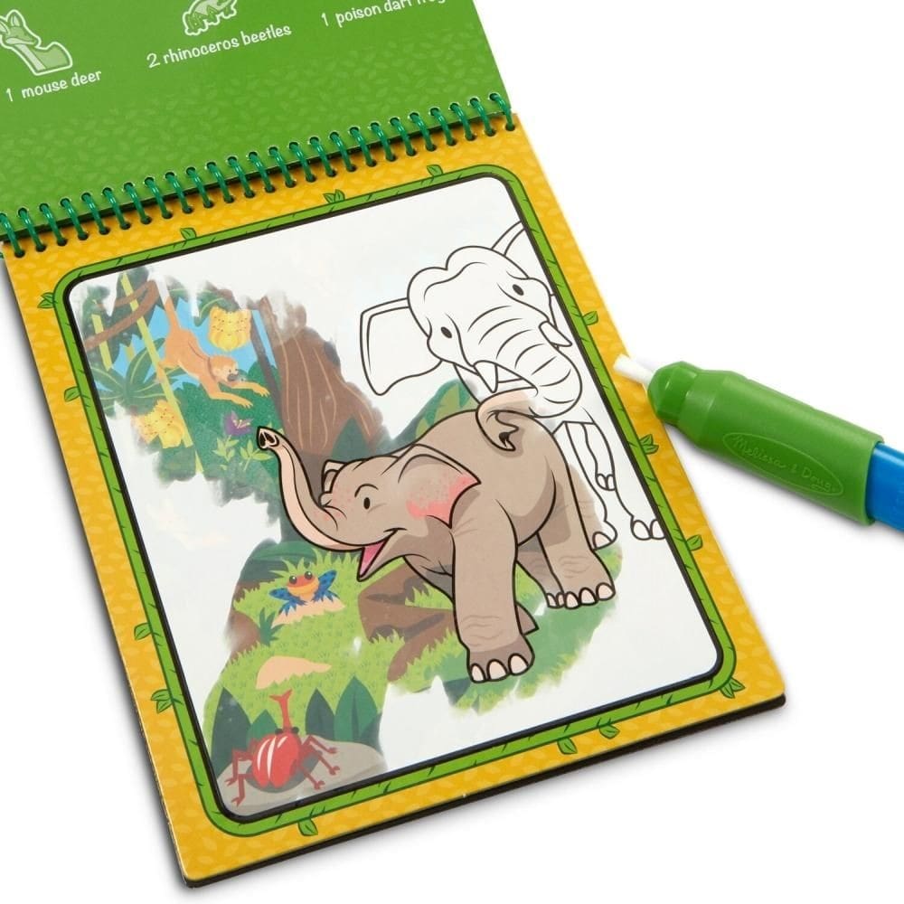 Melissa & Doug - Joc creativ, Desenează cu apă, Junglă Water WOW