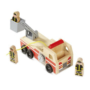 Melissa & Doug Vehicul din lemn, Camion de pompieri cu scară