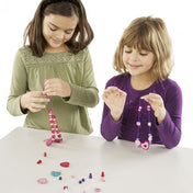 Melissa & Doug - Joc creativ, Set de mărgele din lemn, inimioare