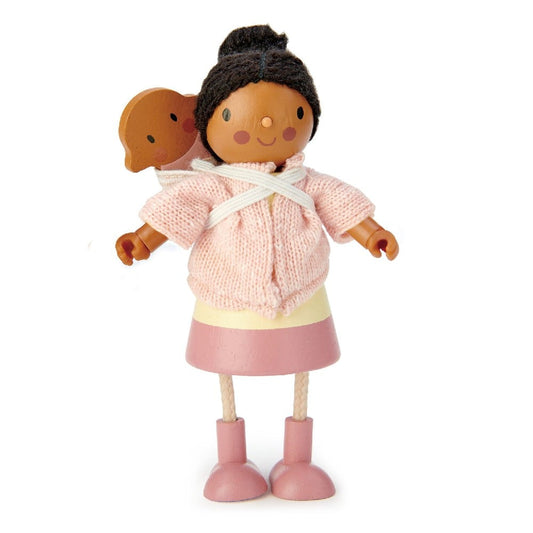 Figurina Doamna Forrester cu bebelus in marsupiu - Mrs. Forrester and the Baby, Tender Leaf Toys