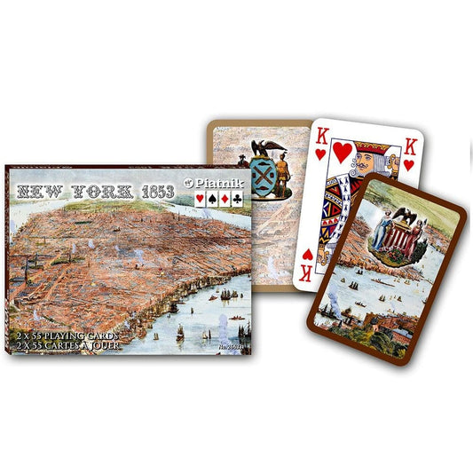 Set de cărți 2x55 - Harta New York 1853