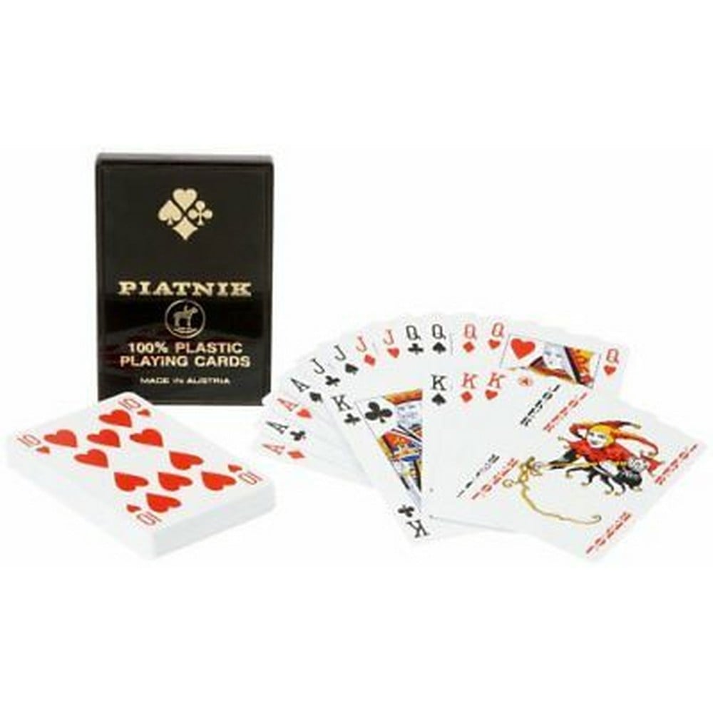 Pachet de cărți Rummy 55 de file (100% plastic)