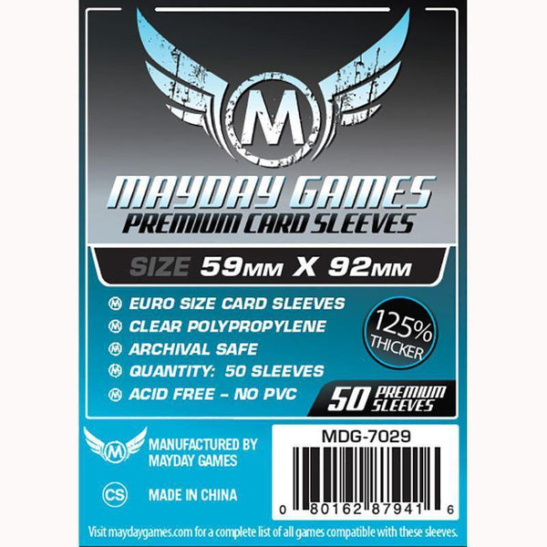 Mayday Premium Euro Standard Card Sleeves (pack of 50) 59mm x 92mm 