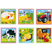 Puzzle cu imagini 6 în 1 cu cuburi de povești, Viga