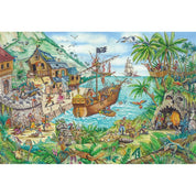 Schmidt Puzzle - Insula Piraților, 100 de piese + Cadou: Steag de pirat