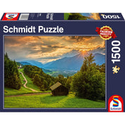 Puzzle Schmidt - Apus de soare peste Wamberg, 1500 de piese