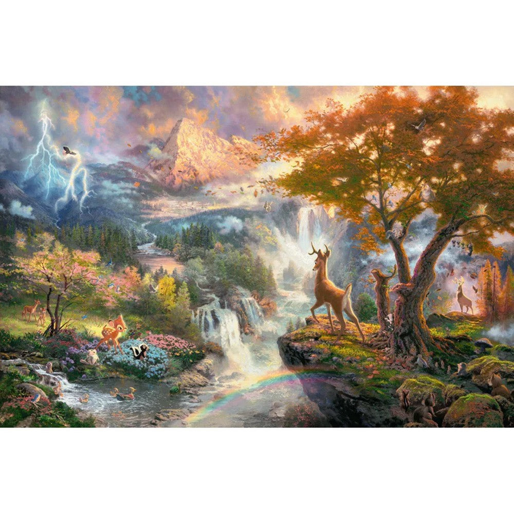 Puzzle Schmidt: Thomas Kinkade - Disney - Bambi, 1000 piese (cutie lovită)