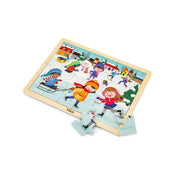 Sezoane - Iarnă, puzzle din lemn cu 24 de piese, Viga