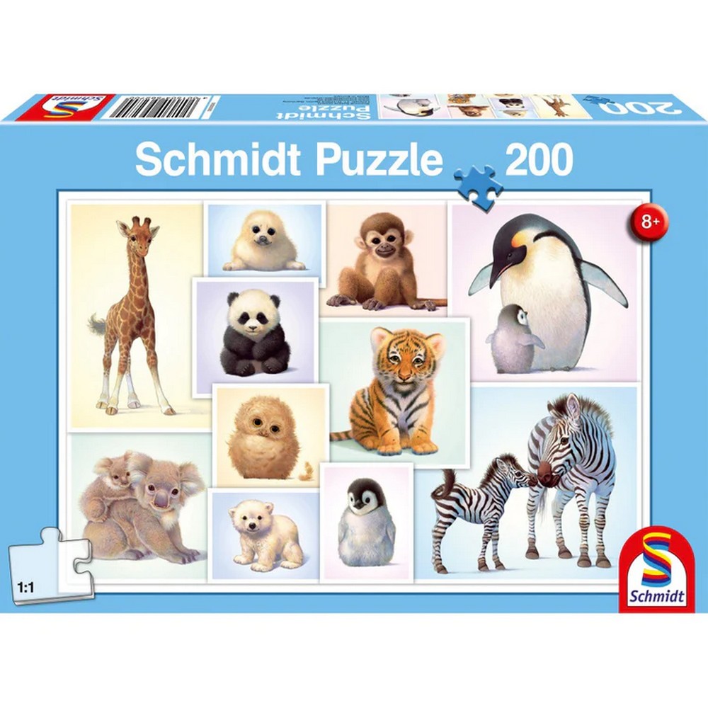 Puzzle Schmidt - Pui de animale sălbatice, 200 de piese