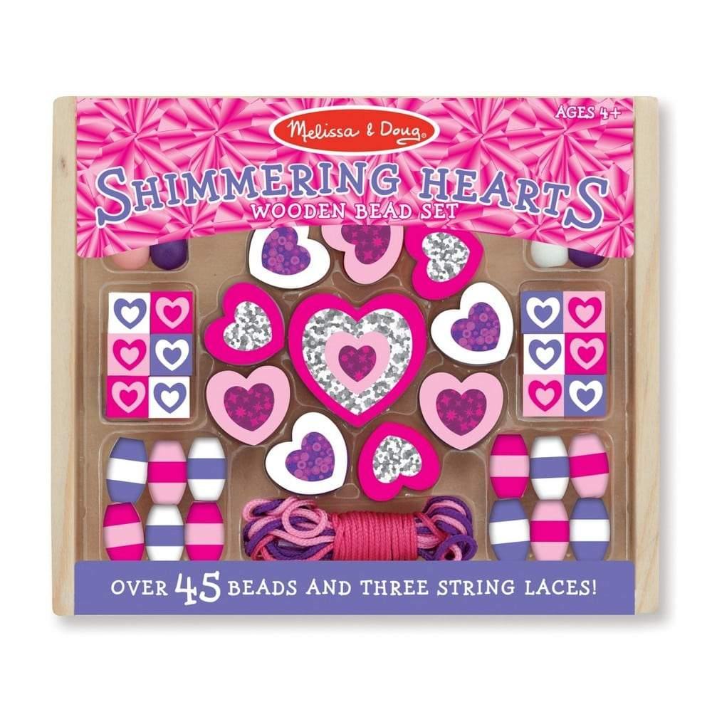 Melissa & Doug, Ragyogo szivek fa gyongy keszlet