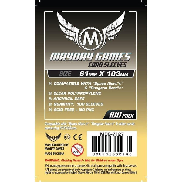 Mayday Standard Card Sleeves (pack of 100) 61mm x 103mm 