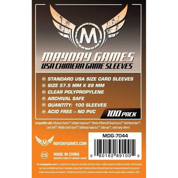 Mayday Chimera USA Standard Card Sleeves (pack of 100) 57.5mm x 89mm 